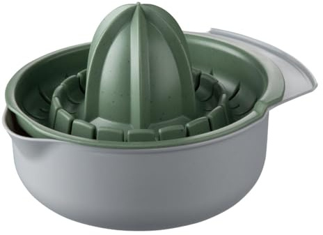 Fackelmann Balance Zitrusfruchtpresse – Effizientes Design, Ideal für Zitronen, Limetten & Orangen, Made in Germany, Mineral Grey/Salbeigrün