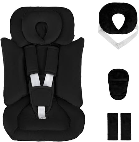 Hooyax Baby Autositz-Kissen mit Abnehmbarer Kopfstütze, beidseitig verwendbares Sitzkissen für Frühchen und Neugeborene – universelle Kopf- und Körperstütze für Babyschalen, Kinderwagen und Babysch