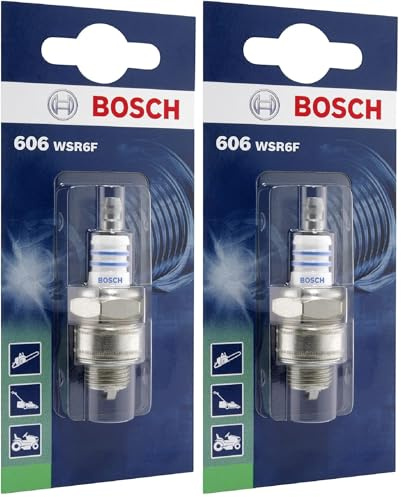 Bosch WSR6F (606) Candele per utensili da giardinaggio e silvicoltura, 1 candela (Confezione da 2)