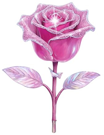 Adesivi per auto, confezione da 2 pezzi, 14 cm, rosa glitterata, adesivi per paraurti auto, SUV, camion, moto, vetri, computer portatili, caschi, bagagli, impermeabili, facili da staccare, non