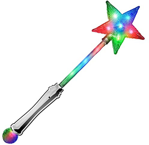 The Glowhouse Light Up LED Premium Flashing Star Wand