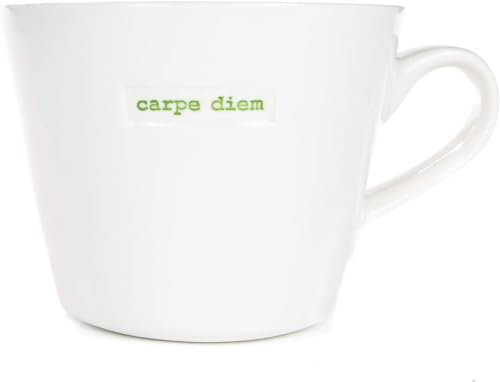 Keith Brymer Jones Word Range – Keramiktasse in Standardgröße, in Geschenkbox – Carpe Diem – 350 ml