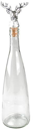 AM-Design Flaschenkorken Flaschenverschluss Hirsch 11cm silber