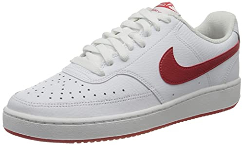 Nike Herren Vision Low Sneaker, White/University Red, 40.5 EU