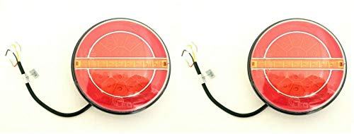 2x LED Rückleuchte ⌀140 Positionsleuchte Bremsleuchte dynamische Blinker L+R LKW