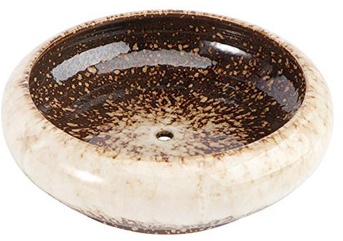 NICEXMAS Pots Succulents Ronds Bol en Céramique Succulent Planteur Fleur Bonsaï Pot Pot de Fleurs Bol avec Drainage pour La Maison Jardin Décor Blanc