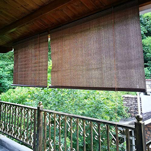 QAF Zaun Sichtschutz Staketenzaun für Balkon Garten Blackout Blind Filter Sichtschutz Durchscheinender Sonnenschirm Regenfest Abkühlung Schlagfrei Mit 2 Klebehaken Für Pergola, Balkon 210515