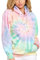 HVEPUO Herbst Mode Batik Hoodie Damen Coole Sachen Für Teenager Mädchen Y2K Top Basic Casual Bunt Kapuzenpullover Aesthetic Tie Dye Kordel Für Hoddies Frauen Kawaii Outdoor Dream Hoodie Green Grün XL