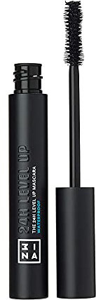 3INA MAKEUP - The 24H Level Up Mascara Waterproof 900 - Schwarz Wimperntusche Lange Wimpern - Volume Länge Kurve Mascara - Sanduhrbürste Wimperntusche für Empfindliche Augen - Vegan - Cruelty Free