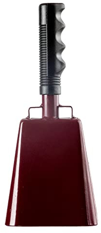Kuhglocke aus Stahl mit Griff, Kuhglocken, Cheering-Glocke und lauten Geräuschmachern, Handglocken für Sportveranstaltungen, Bauernhof-Handklingel, Percussion-Musikinstrumente (25.4 cm Bronze)