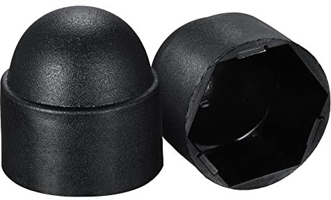 sourcing map 50 Stück Schutzkappen für Muttern aus Kunststoff M16 / 24mm Sechskantschrauben Abdeckung Schwarz