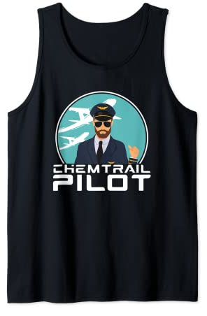 Chemtrail Pilotengift Aluminium Hut Verschwörungstheorie Flugzeug Tank Top