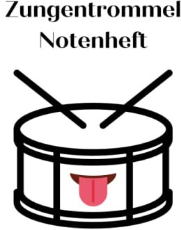 Zungentrommel Notenheft: Notenbuch zum Notieren von 60 verschiedenen Liedern - ca. DINA A5 - mit blanko Notenliniensystem