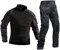 Czen Herren Tactical Shirt Militär Hemden Langarm Shirts Hosenanzüge Airsoft BDU Shirt Paintball Camouflage Outfit (HMW, XL)