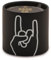 Paddywax Impressions Kermik Kerze Rock On, in der Farbe Schwarz, Duft Leder & Eichenmoos, Inhalt: 163g