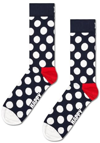 Happy Socks Unisex Big Dot, Blau-kombi, 36-40 EU