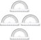 SULIUDAJI 4 Pezzi Goniometro Plastica, Goniometro 180 Gradi Protractor Plastic Protractor Protractor 180 Goniometro Geometrico