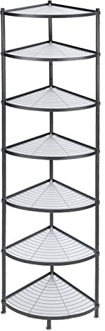 sourcing map 7-Niveles Cocina Olla Estante, Utensilios Soporte Almacenamiento Organizador, Multicapa Esquina Estantería Estante Soporte Sostenedor para Sartenes Ollas y Hervidores, Negro