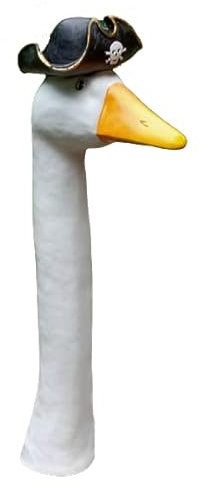 Gans Gartenstecker Gartenfigur Gänsekopf Gänsehals Kapitän Maritim Pirat