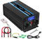 JIGUUN 2000W Wechselrichter Reiner Sinus Spannungswandler 12v 230v Mit 30A-Ladegerät und Netzvorrangschaltung und USV, 2 EU Steckdosen，Kabellose Fernbedienung und LCD-Anzeige