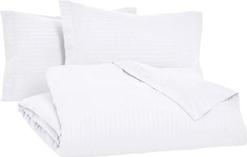 Sonive Bettwäsche 135x200enbe,Deluxe Mikrofaser Bettbezug-Set mit Kopfkissenbezug – Bettbezügen 135 x 200 & Kissenbezuge 80x80cm, Reinweiß