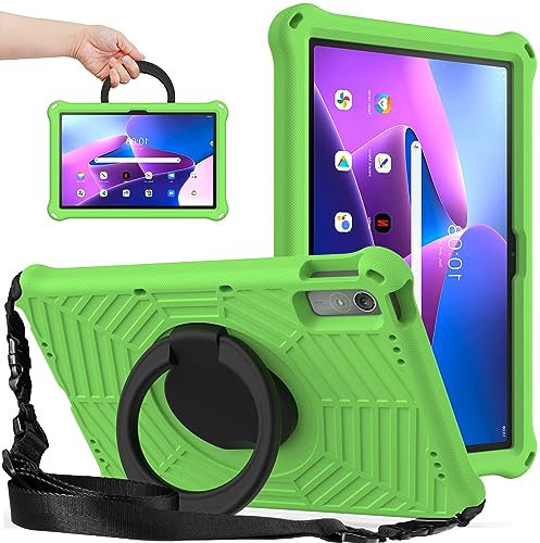 Case for Lenovo Tab P11 2nd Gen Cover 11.5 inch (TB350FU / TB350XU) 2023 Hangable Case for Kids |Heat Dissipation| Stand Shockproof Cover with Shoulder Strap for Lenovo Tab P11 Gen 2 Green