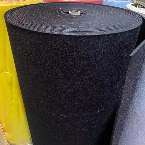 JINDAOSH Filz Filzstoff Meterware 5mm Dick Für Handmarke Nähen Patchwork Handwerk Projekte DIY Weihnachts Dekorationen 100 cm Breit Meterware Verkauft 17 Farben (Color:schwarz)