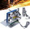 Band-Tellerschleifer, 0.55 kW 220 V Bandschleifmaschine mit Bürstenlosem Motor und 2 Schleifband, Schleifen Zeichenmaschine Bandschleifer Schleifgerät