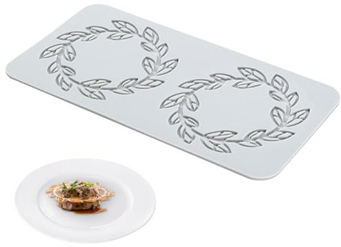 Sanfiyya 2 cavités en Forme de Couronne Moule à tuiles DIY Moule à Dentelle antiadhésif Moule en Silicone Souple de qualité Alimentaire réutilisable et résistant à la Chaleur pour Fondant Chocolat