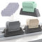 Lot de 3 brosses de Nettoyage pour Fentes de fenêtre (mètre, Gris, Vert) et 6 Cotons de Rechange, Brosse de Nettoyage de Rainure de Fenêtre, Brosse de Nettoyage à Main pour Rail de Porte