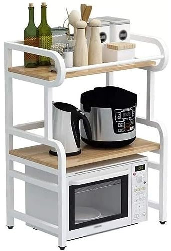 RVWLWMV Soporte para microondas, Estante para microondas Ajustable, Estante para microondas para Cocina, arrocera, Soporte de Almacenamiento para Horno, Soporte para Impresora de Cocina