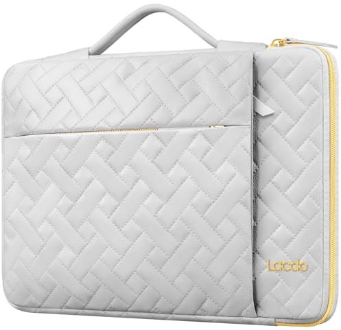 Lacdo 360° Protective Laptop Sleeve Case Bag for ASUS Lenovo HP Acer Dell Chromebook 14, ASUS Vivobook/Zenbook 14, Lenovo IdeaPad/ThinkPad 14, Dell Inspiron 14, Acer Spin 3/Swift 14, Space Gray