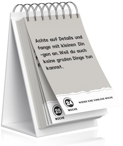 Demotivierender Tischkalender 2025, 52 unmotivierendenden Sprüchen für 52 Wochen im Jahr, Witzige Bürogeschenke