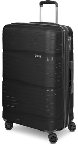 D & N großer Hartgepäck Check-in Koffer | XL Trolley 49 x 29 x 76 cm aus hochwertigem, robustem Polypropylen Material | für Damen und Herren | Erweiterbar & TSA-Schloss | TravelLine 4300-PLUS
