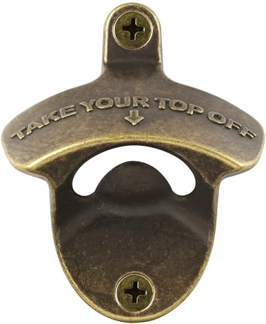 Jumiok Vintage Bottle Opener Wall Mounted Beer Cap Opener Stainless Screw in Wall Soda Bottle Top Opener