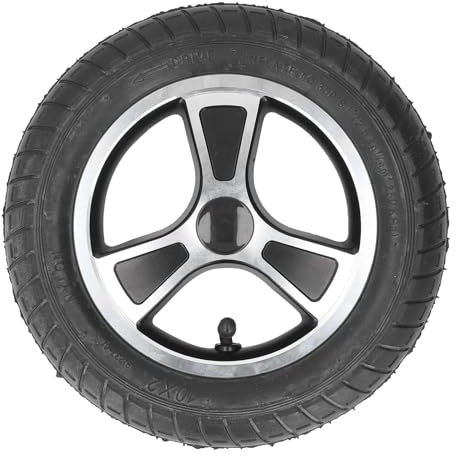 25,4 cm Rollstuhl-Rad aus Legierung, Gummi-Lauffläche, rutschfest, aufblasbar, für Rollstuhl, Ersatz-Rollstuhl, Hinterrad aus PU-Legierung