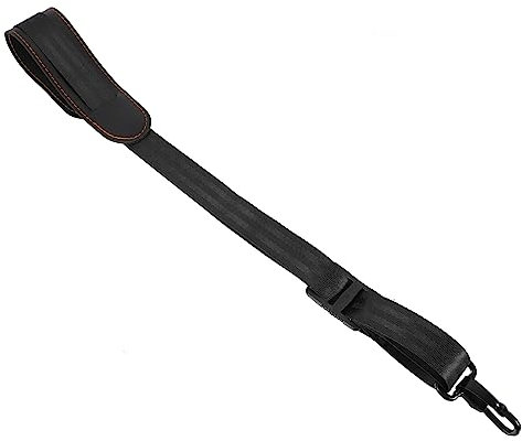 Warmhm 1Stück Verstellbarer Saxophon Leder Nacken Tragegurt Mit Metall Schnalle Schwarz Sax Schultergurt Für Tenor Saxophon Hochwertiger Und Bequemer Tragekomfort Für Musiker