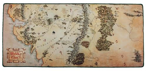 Cinereplicas Herr der Ringe – Schreibtischunterlage Mittelerde – 80 x 35 cm – offizielles Lizenzprodukt