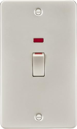 Knightsbridge 45A DP Switch with Neon (2G size) - Pearl