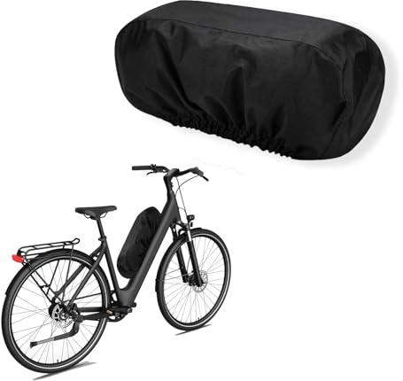 fKiZanthene Waterproof E Bike Battery Cover 420D Oxford Fabric Electric Bike Battery Bag Weather Resistant Dustproof Bike Cover for Outdoor Riding and Storage