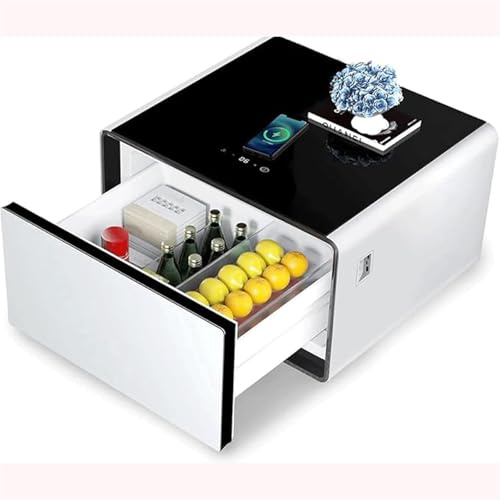 YXZQLOZ Built-in refrigerator bedside table with wireless charging station, USB port and adjustable sensor light;modern side table for bedrooms, living rooms and offices (a)