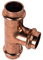 Sanitop-Wingenroth CU-Pressfitting Kupfer-T-Stück 5130, rot / gold, 12761 5