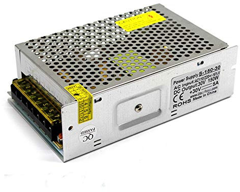 30V 5A 150W LED Conducción Fuente de alimentación conmutada la industriales suministro de energía Monitor – Equipos Motor Transformador CCTV CNC 110/220VAC de dc30 V conmutación Power Supply