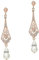 BABEYOND 1920s Vintage Rhinestone Earrings Flapper Accesories Gatsby Costume (Style 2 Rose Gold)