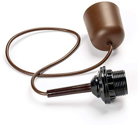 Leuchtenpendel Schnurpendel Lampenaufhängung braun E27