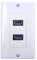 4.2A USB 3.0 Receptacle Outlets Wall Plates Panel, Haokiang 2 High Speed USB 3.0 Charging Dual Female Port Wall Plates Included, Size 115 MM x 70 MM