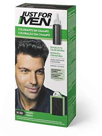 Just For Men Tinte Colorante En Champu Para El Cabello Del Hombre. Negro. H-55