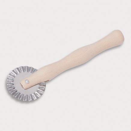 HOFMEISTER® Lot de 10 niveaux de pâte 100 % sans plastique, produit naturel, roue de coupe ondulée, 17 cm, pour cuire et cuire durablement, coupe la pâte sans effort, machine à raviolis stable