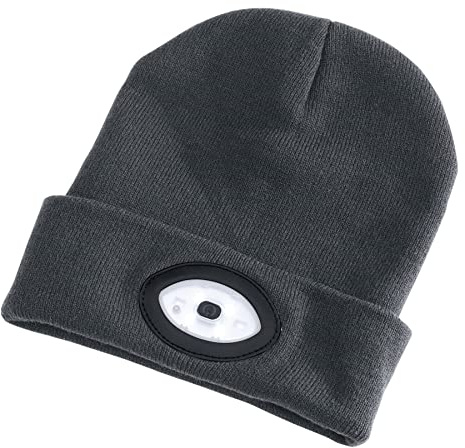 Draper (Grey) 99522 Beanie with Rechargeable Built-in LED Headtorch