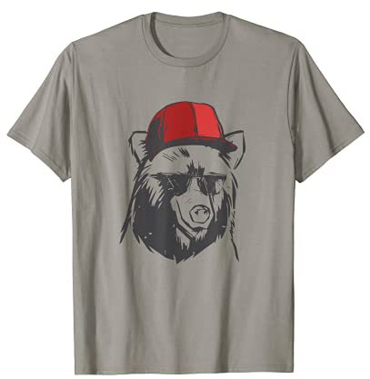 Dope Vintage Bear mit Sonnenbrille und Cap T-Shirt